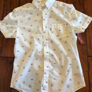 ARIZONA MENS SURFER SHORT SLEEVE BUTTON UP